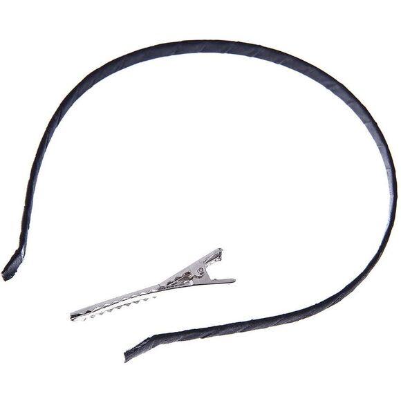 🖤 Pinup Accessory 1950s Retro Vintage Fascinator Black Pillbox Pearl Veil Hat - Picture 12 of 13